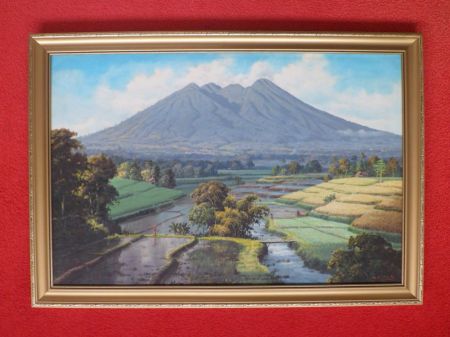 Verkocht.Kadir.G.A. Kadir.1900. Landschap Gunung Salak Java Indonesie.